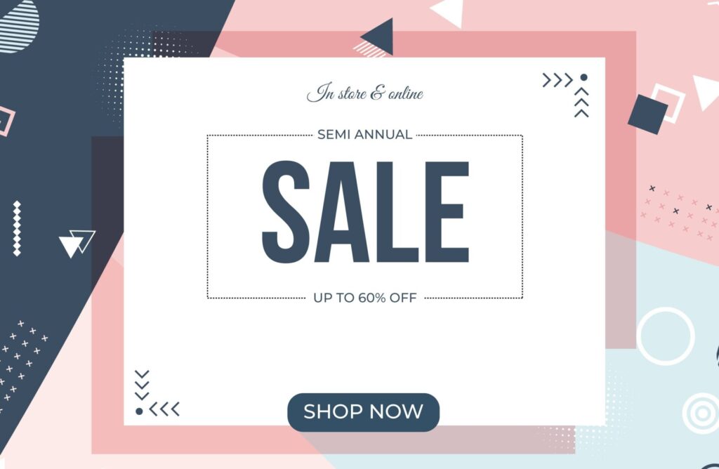 SALE」という文字が中央に大きくデザインされたバナー画像。ミスタードーナツで利用できるdポイントや決済サービスのキャンペーン、クーポンなどのお得な情報を象徴している。