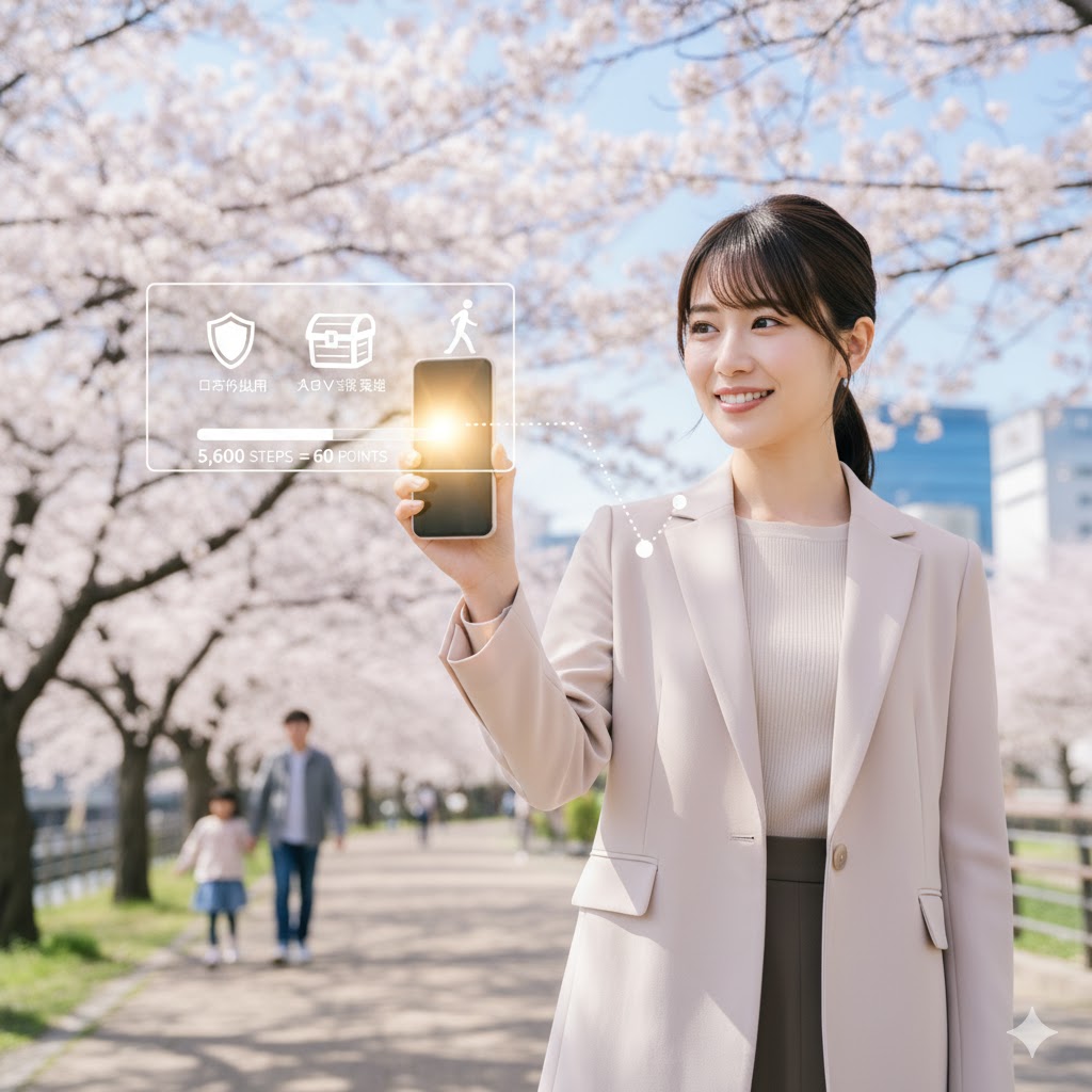 スマートフォン画面に緑色の大きな鍵のアイコンと「プライバシー保護」の文字が表示されており、指が盾のアイコンをタップしている画像。個人情報保護とアプリの安全性を表現。