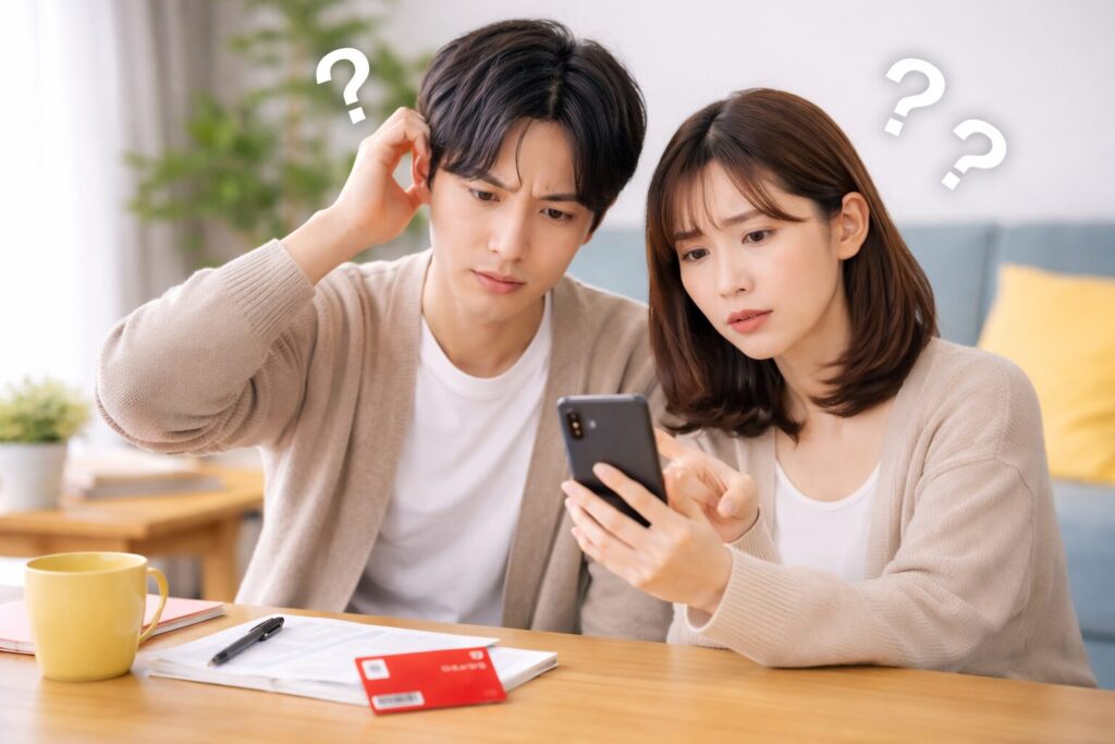 dポイントカード番号の確認方法が分からず困っているイメージ