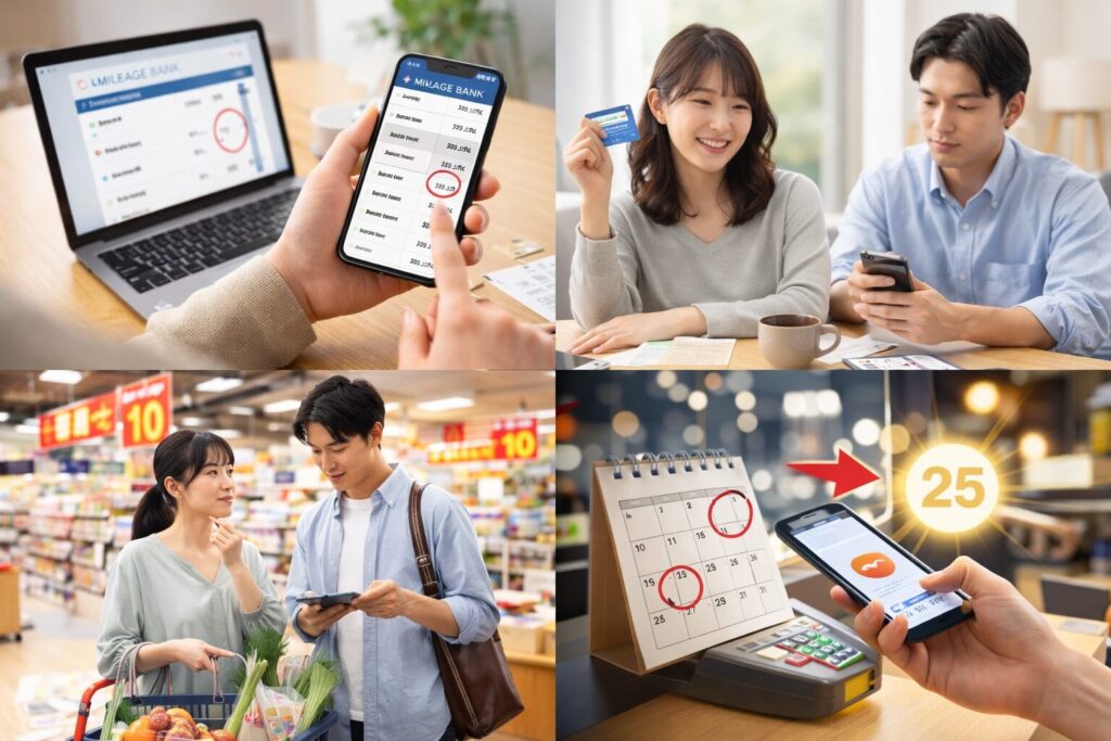 JMB WAONのマイル確認や反映時期、ありが10デーを意識する利用シーンのイメージ