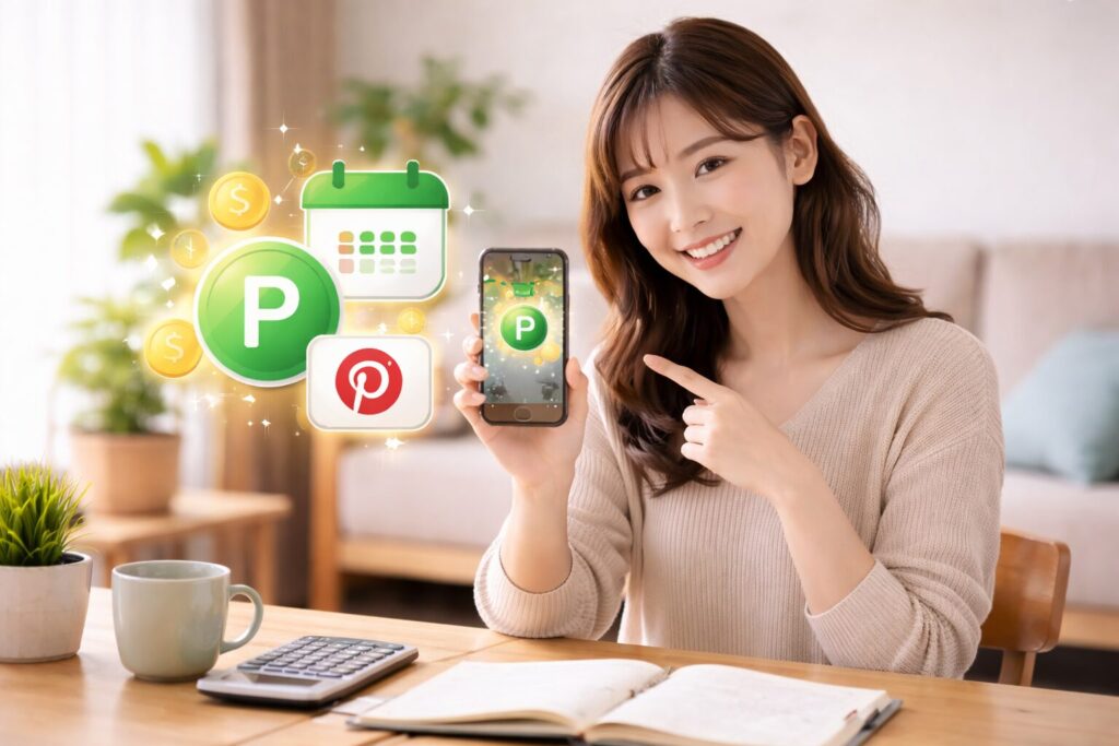 LINEポイントの期限対策をする女性のイメージ