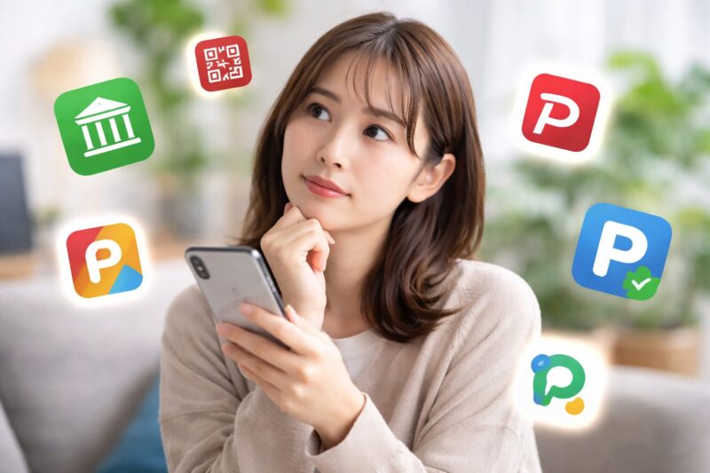 マイナポイントアプリ消していい後の必須アプリを考える日本人女性